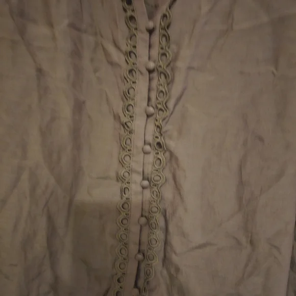 H&M Brown Ruffled Buttoned Blouse - Picture 2 of 4